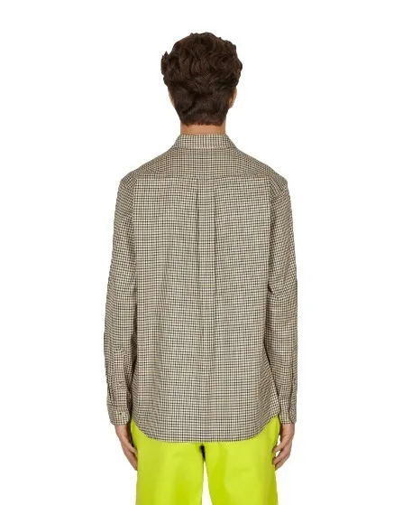 MARTINE ROSE  |Other Plaid Patterns Wool Long Sleeves Cotton Front Button