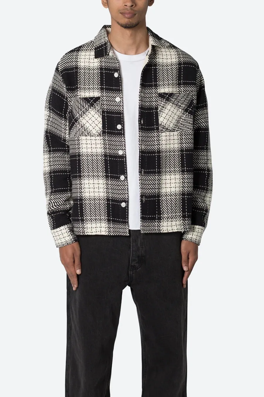 MNML  |Other Plaid Patterns Street Style Long Sleeves Cotton Shirts