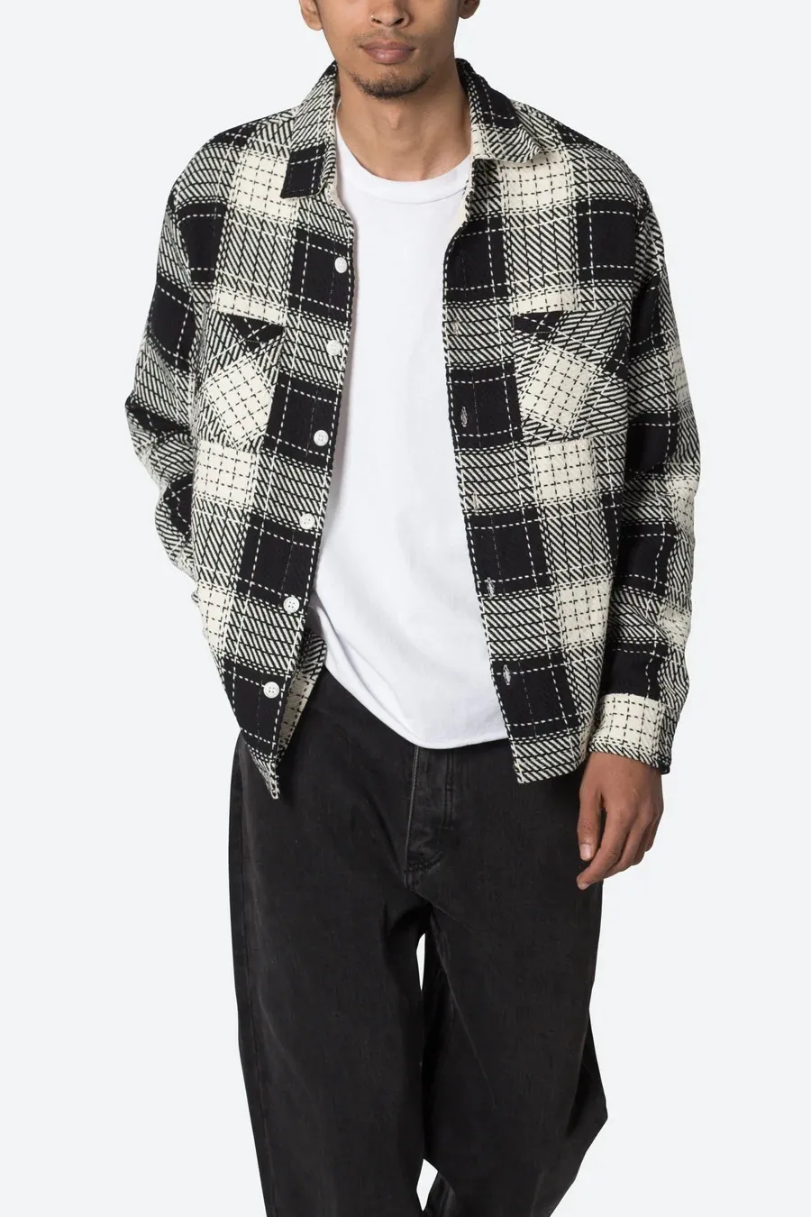 MNML  |Other Plaid Patterns Street Style Long Sleeves Cotton Shirts