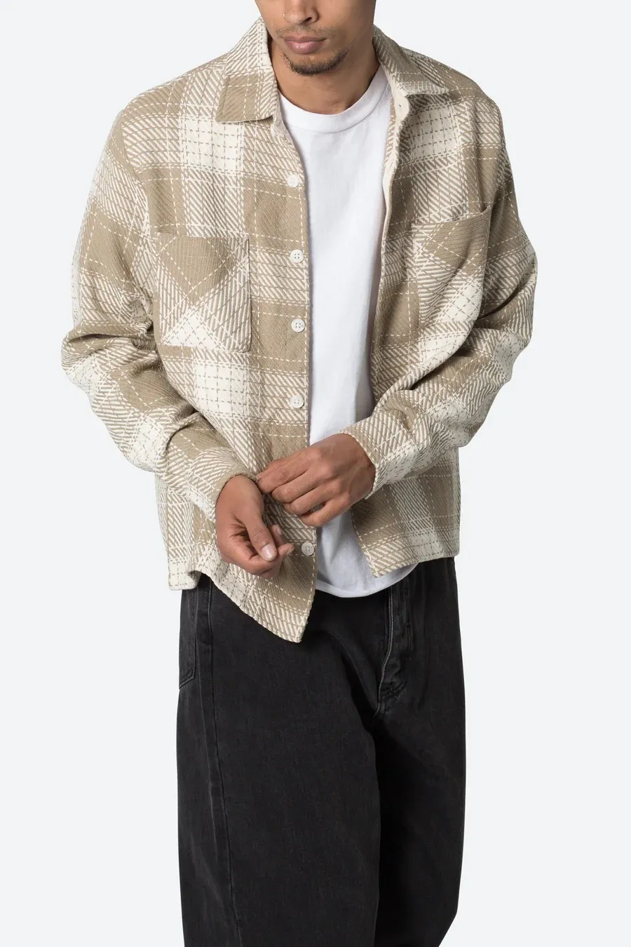 MNML  |Other Plaid Patterns Street Style Long Sleeves Cotton Shirts