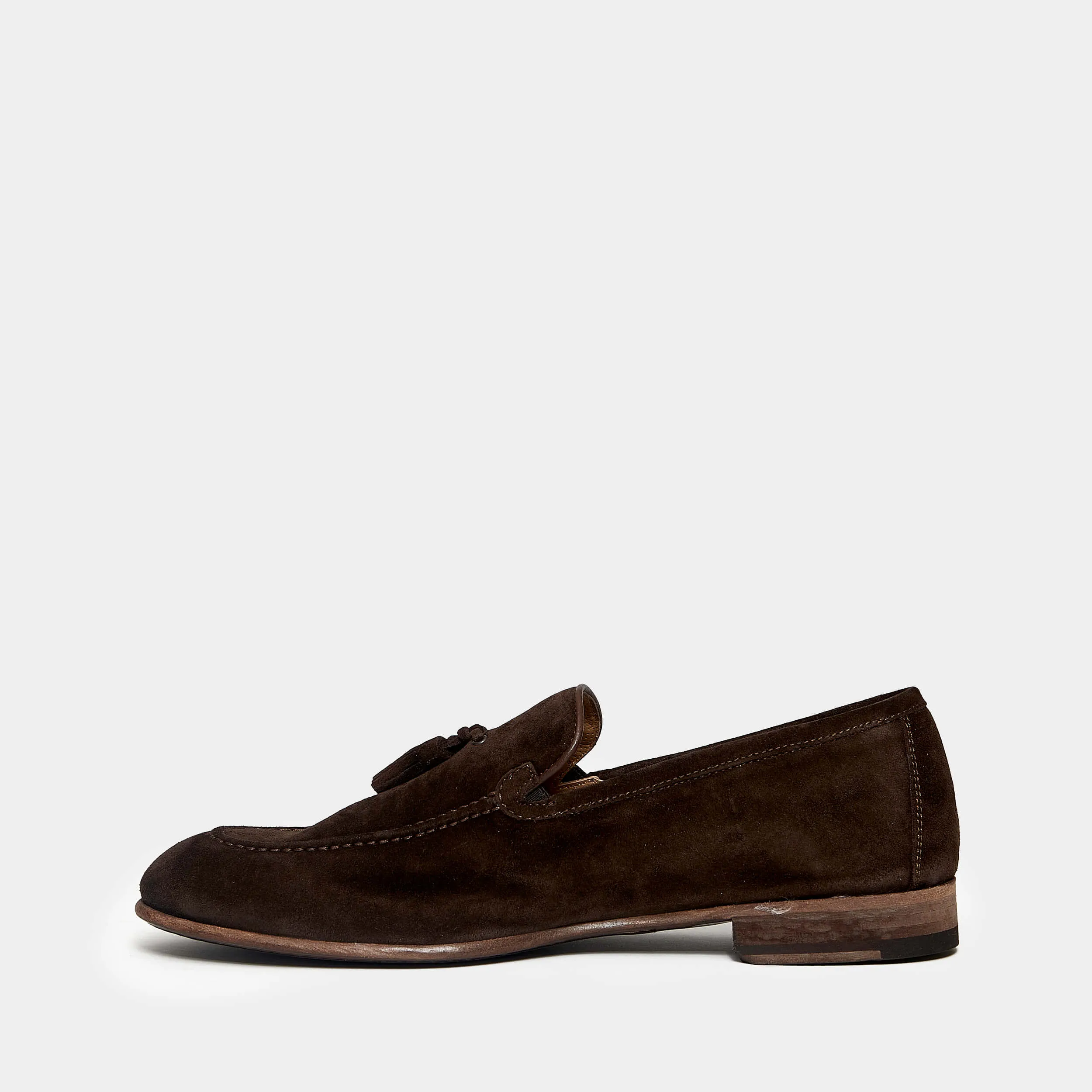 Mocassino in suede cacao