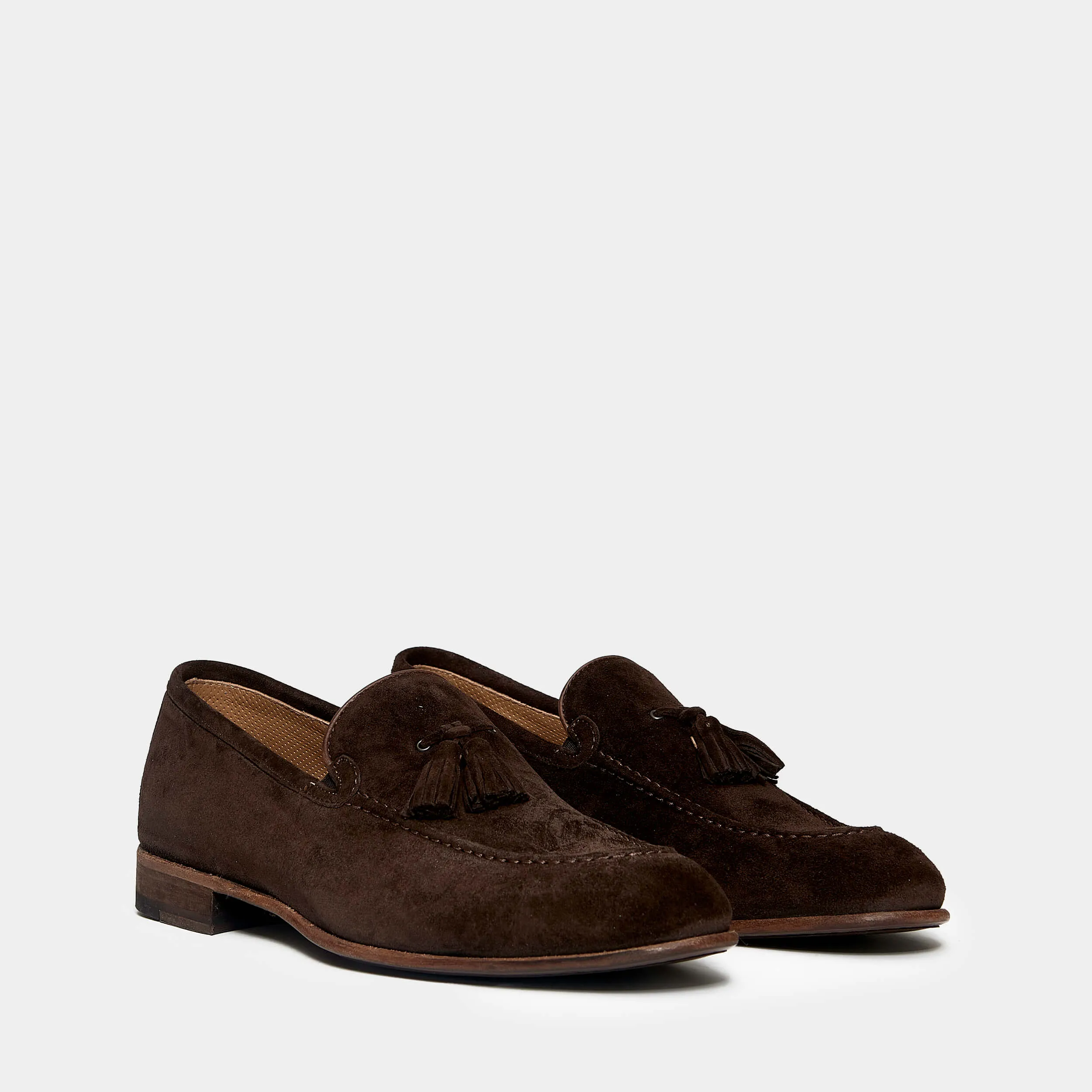 Mocassino in suede cacao