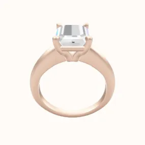 Modern Knife Edge Engagement Ring With Standard Four Prong Head