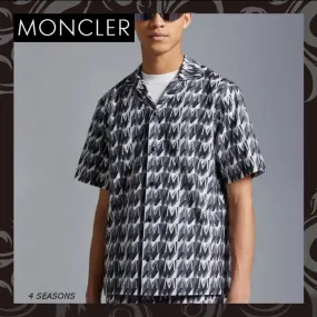 MONCLER  |Other Plaid Patterns Wool Short Sleeves Logo Shirts