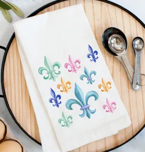 Mosaic Fleur De Lis Kitchen Towel