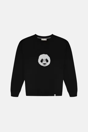 Panda Punch Sweatshirt - Siyah