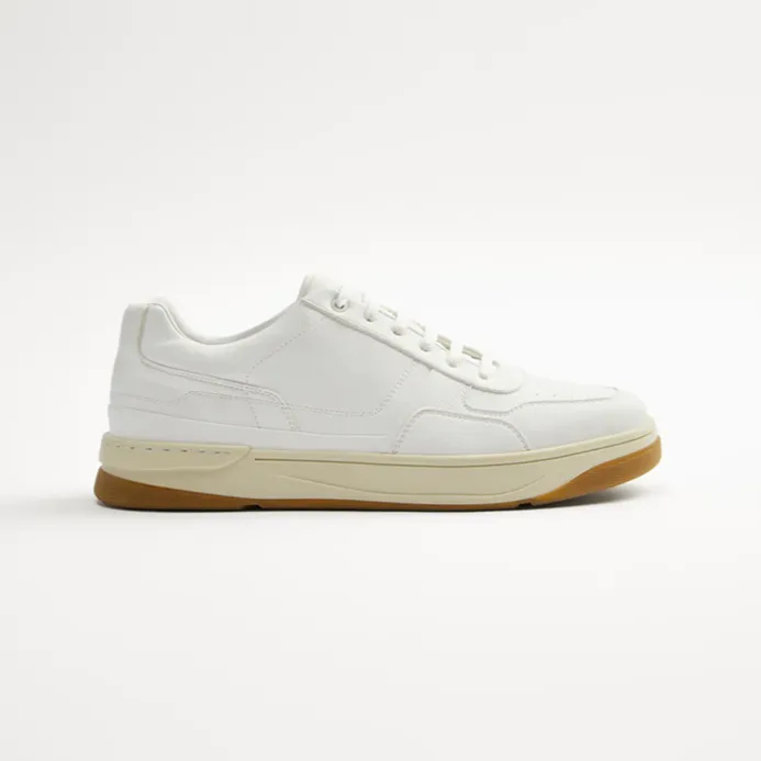 PANELLED LACE-UP SB SNEAKERS - WHITE