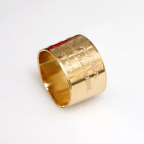 Personalized Gold Cigar Ring for Women