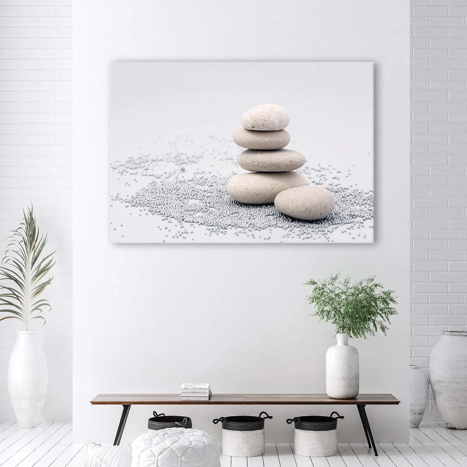 Quadro su tela, Pietre Zen Beige