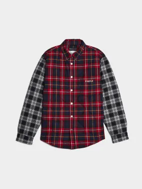 Quilted Plaid Shirt, Red Plaid