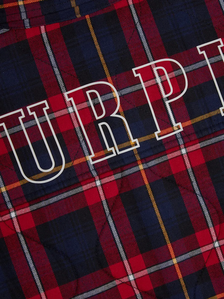 Quilted Plaid Shirt, Red Plaid