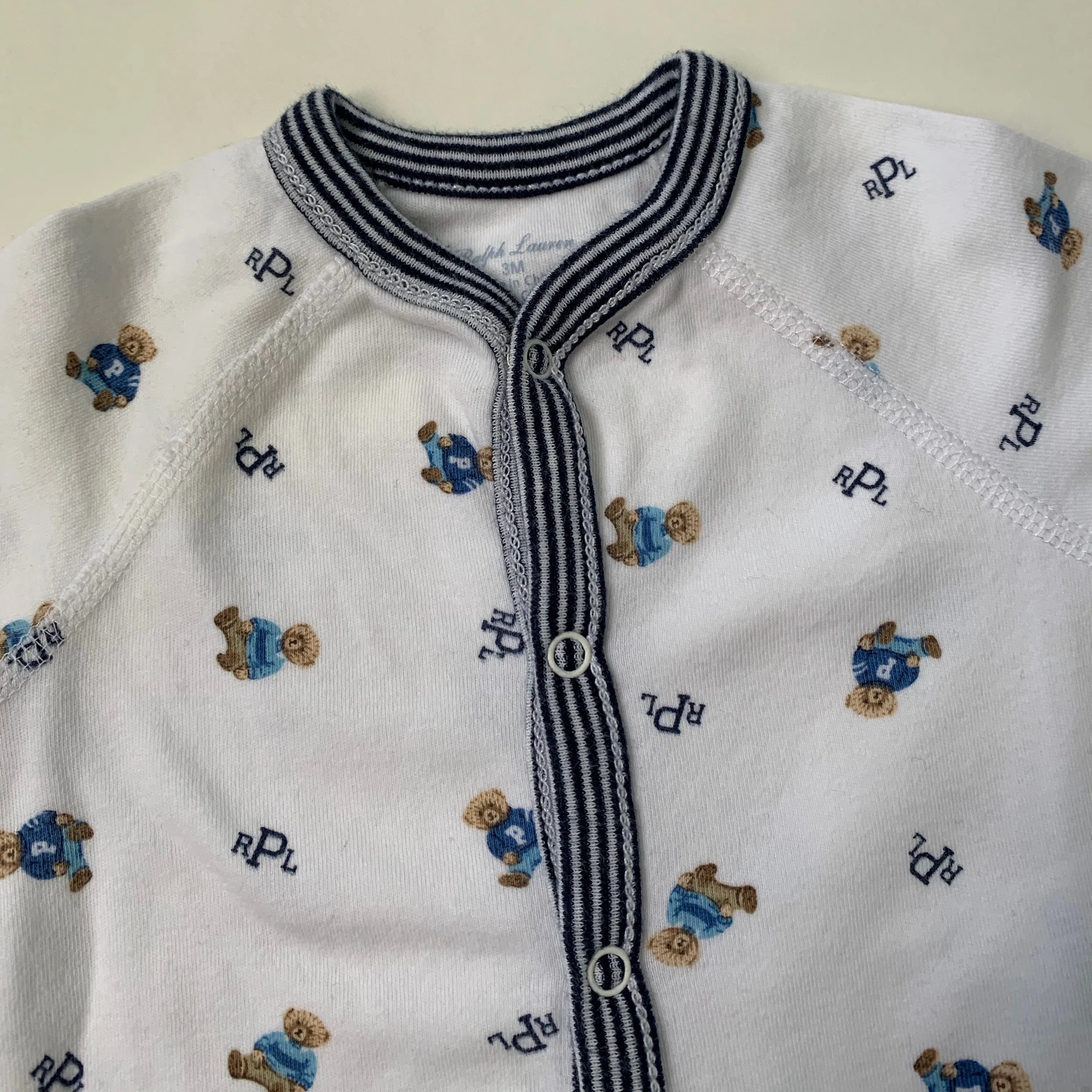 Ralph Lauren Bear Print All-In-One: 3 Months