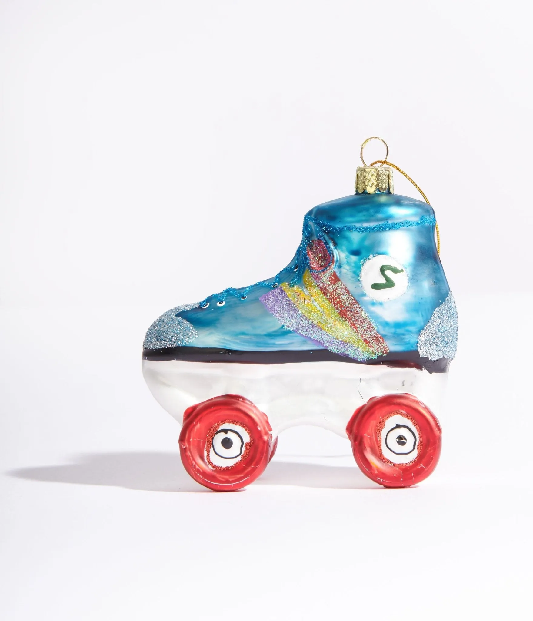 Rollerskate Glass Ornament