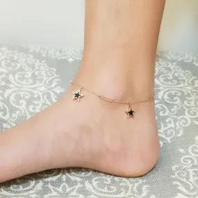 Rose Gold Star Anklet