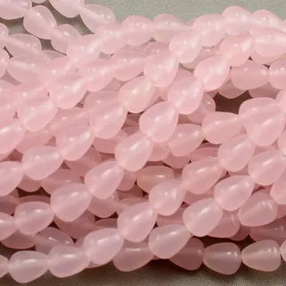 Rose Quartz Center-Drilled Tear Drop 8x10mm