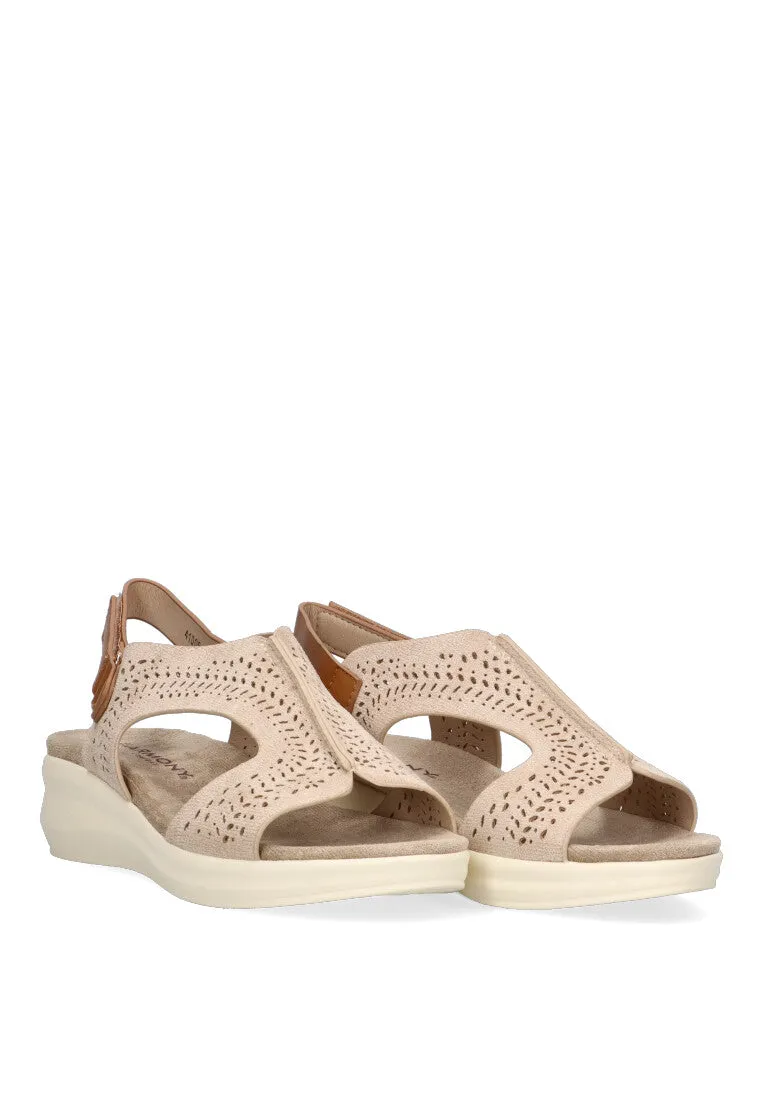 SANDALIA CALADA CONFORT ARMONY GIUNCO 41005 MUJER, BEIGE