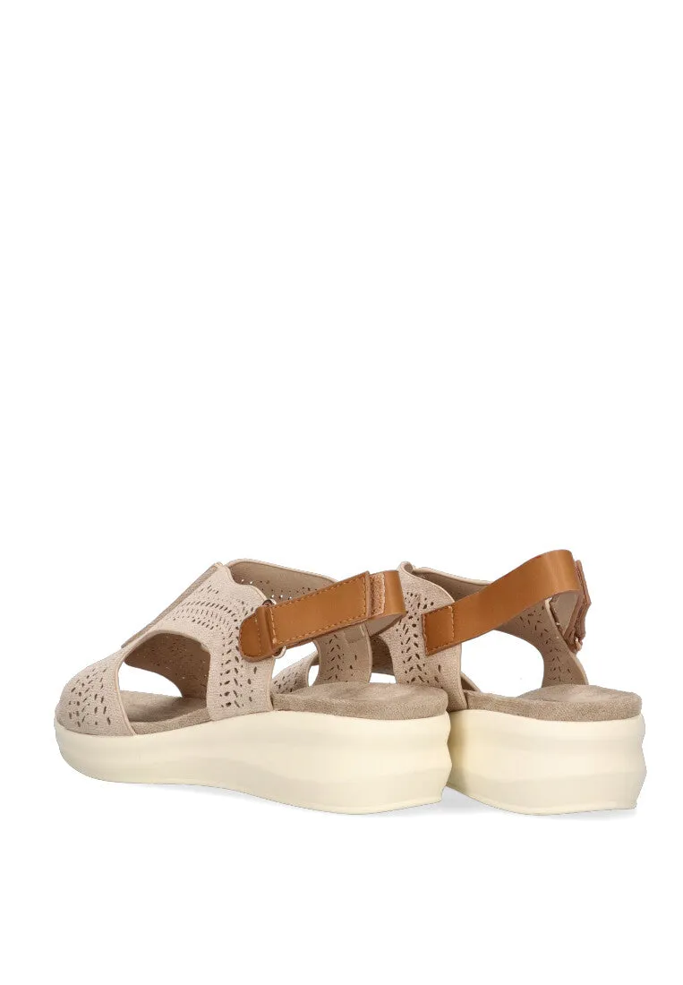 SANDALIA CALADA CONFORT ARMONY GIUNCO 41005 MUJER, BEIGE