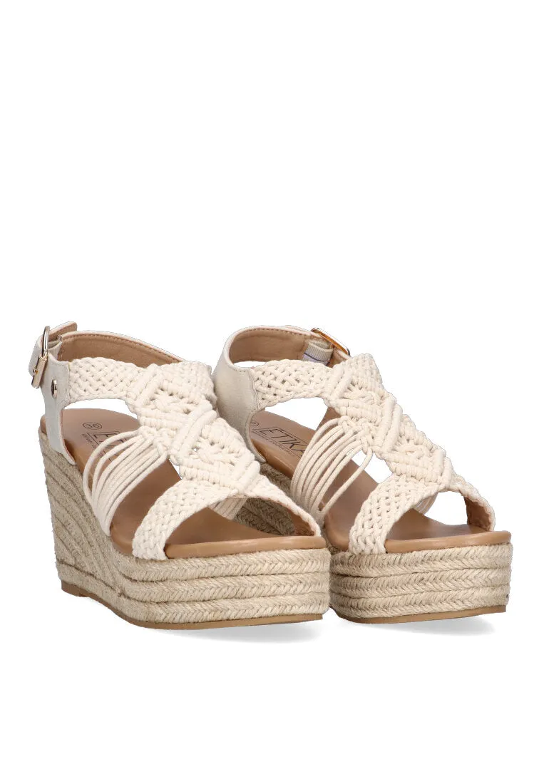 SANDALIAS DE CUA ETIKA CALALGA 20026 BEIGE PARA MUJER