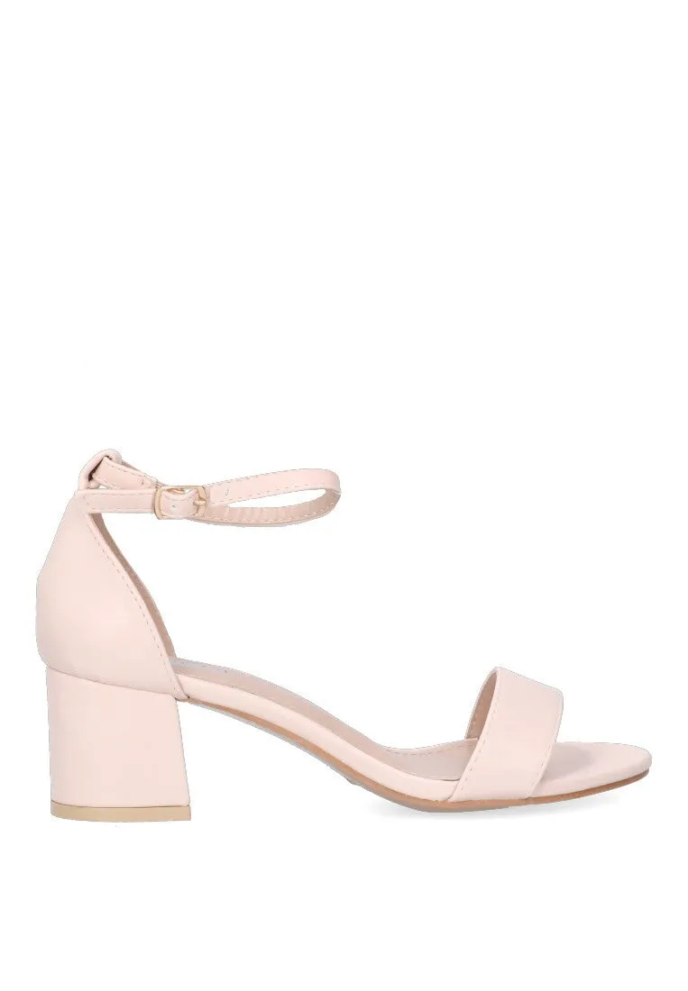 SANDALIAS LISAS ETIKA BEIGE TACN ANCHO MEDIO IDEAL PARA FIESTA MUJER ANTUNES