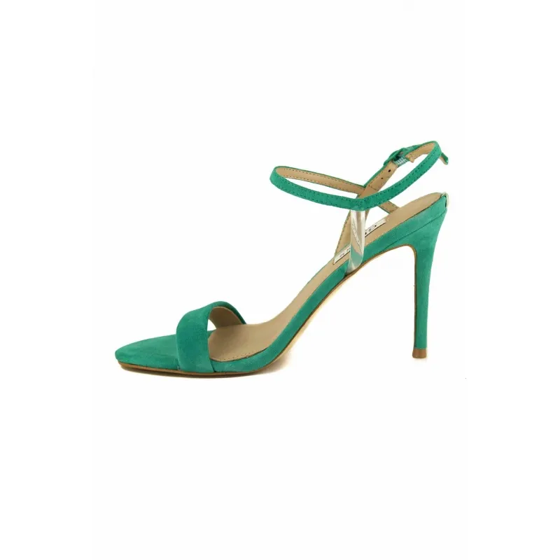 SANDALO TACCO ALTO IN SUEDE, VERDE