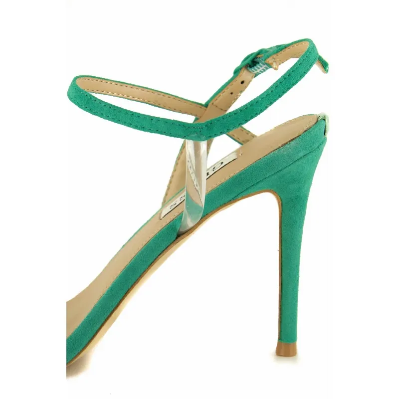 SANDALO TACCO ALTO IN SUEDE, VERDE