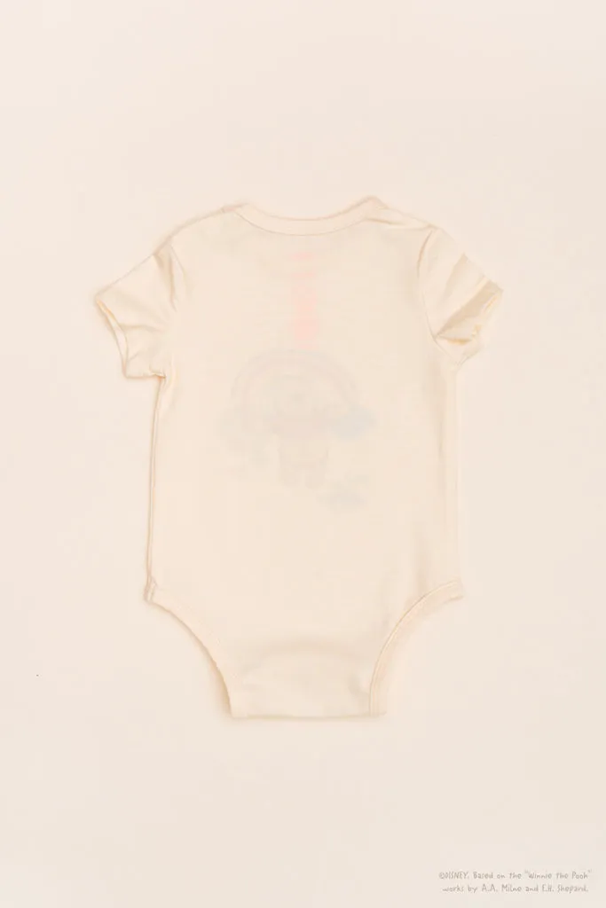 Short-Sleeve Onesie - Yellow Rainbow Pooh