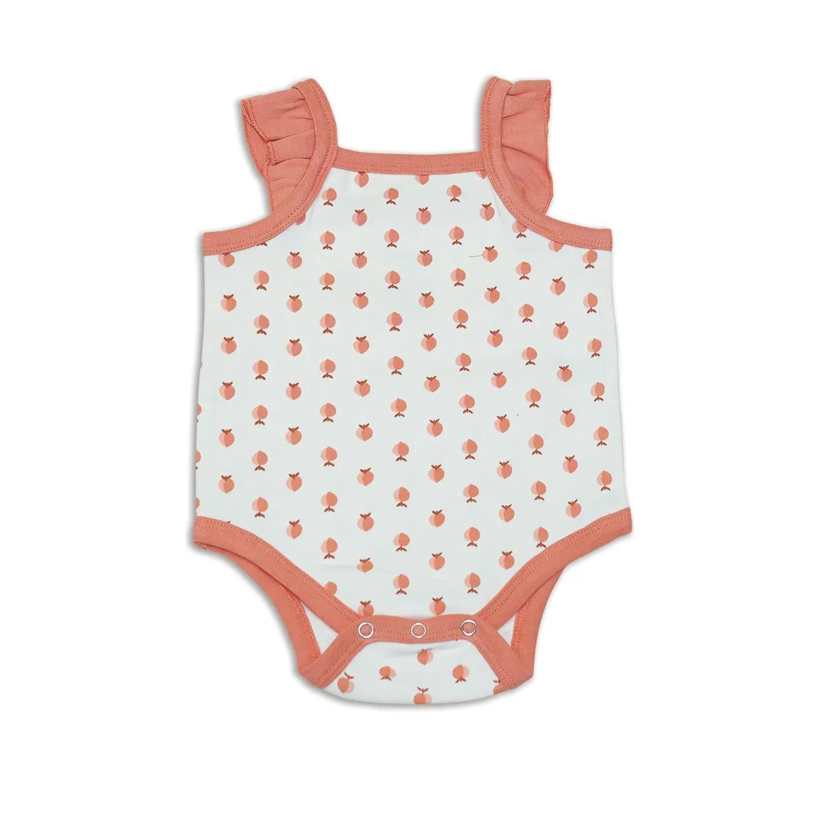 Silkberry Baby Organic Cotton Flutter Sleeve Onesie - Peachy Keen