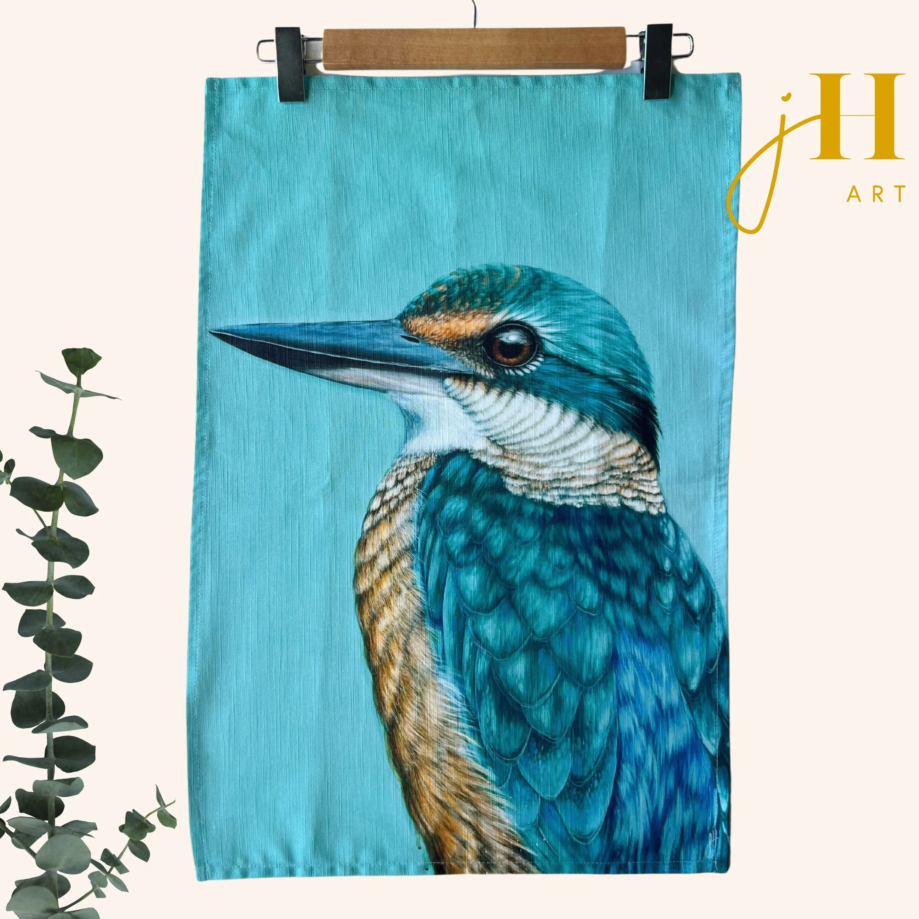 Tea Towel 'Iluka Kingfisher' pre-order