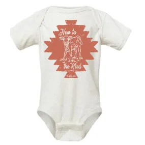 The Whole Herd Infant New To Herd Aztec Onesie