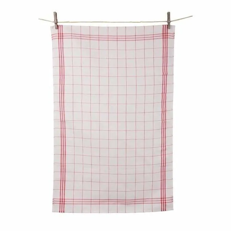 Tissage de L'Quest Red Window Plaid Towel