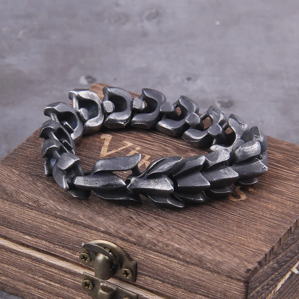 Viking Ouroboros vintage punk bracelet for men