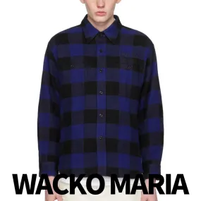 WACKO MARIA  |Other Plaid Patterns Cotton Logo Front Button Shirts