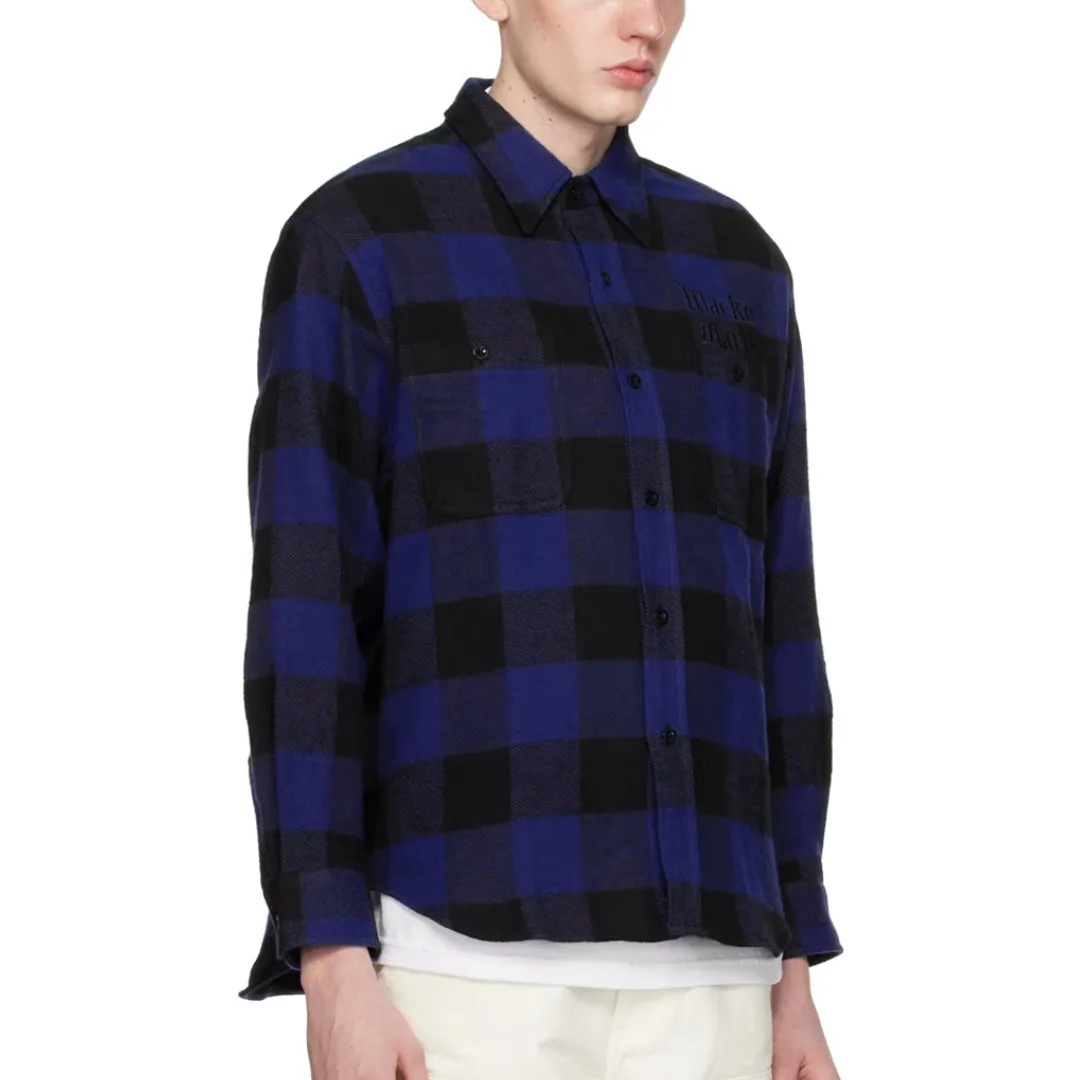 WACKO MARIA  |Other Plaid Patterns Cotton Logo Front Button Shirts