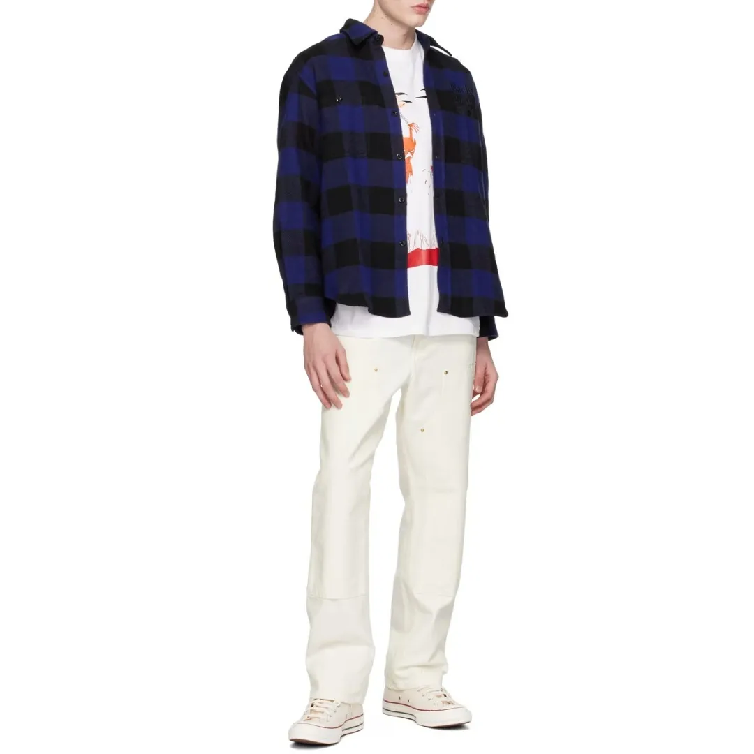 WACKO MARIA  |Other Plaid Patterns Cotton Logo Front Button Shirts