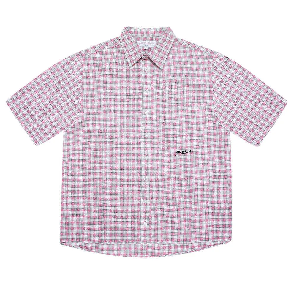 yardsale  |Other Plaid Patterns Street Style Cotton Logo Shirts