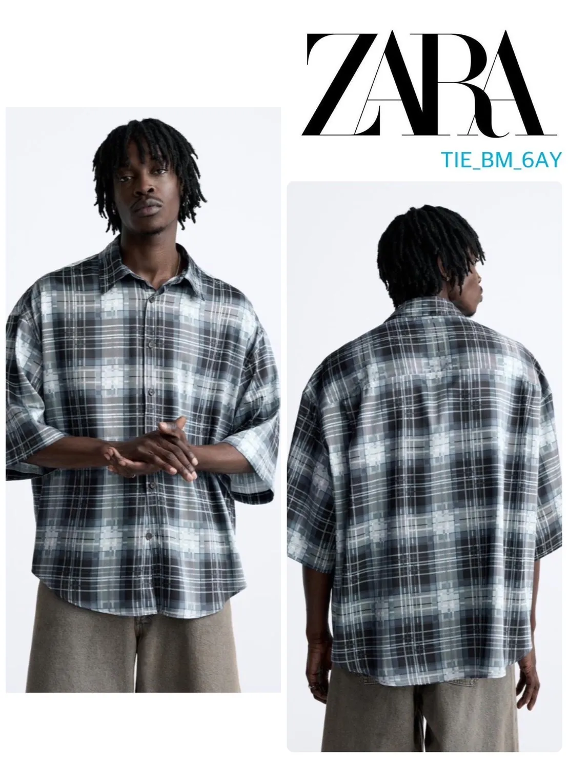 ZARA  |Other Plaid Patterns Short Sleeves Shirts