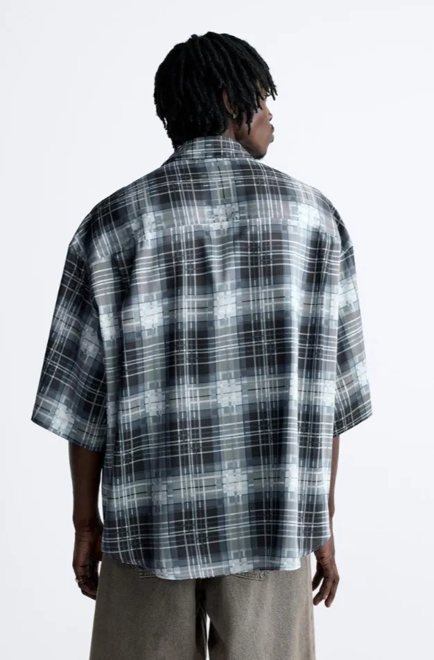 ZARA  |Other Plaid Patterns Short Sleeves Shirts