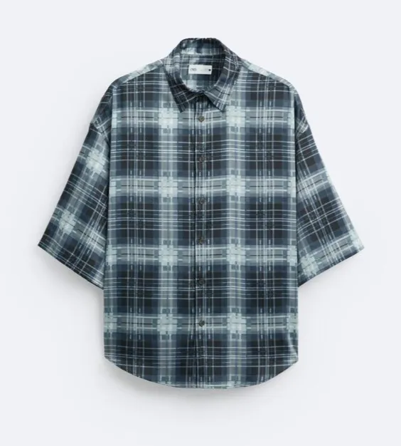 ZARA  |Other Plaid Patterns Short Sleeves Shirts