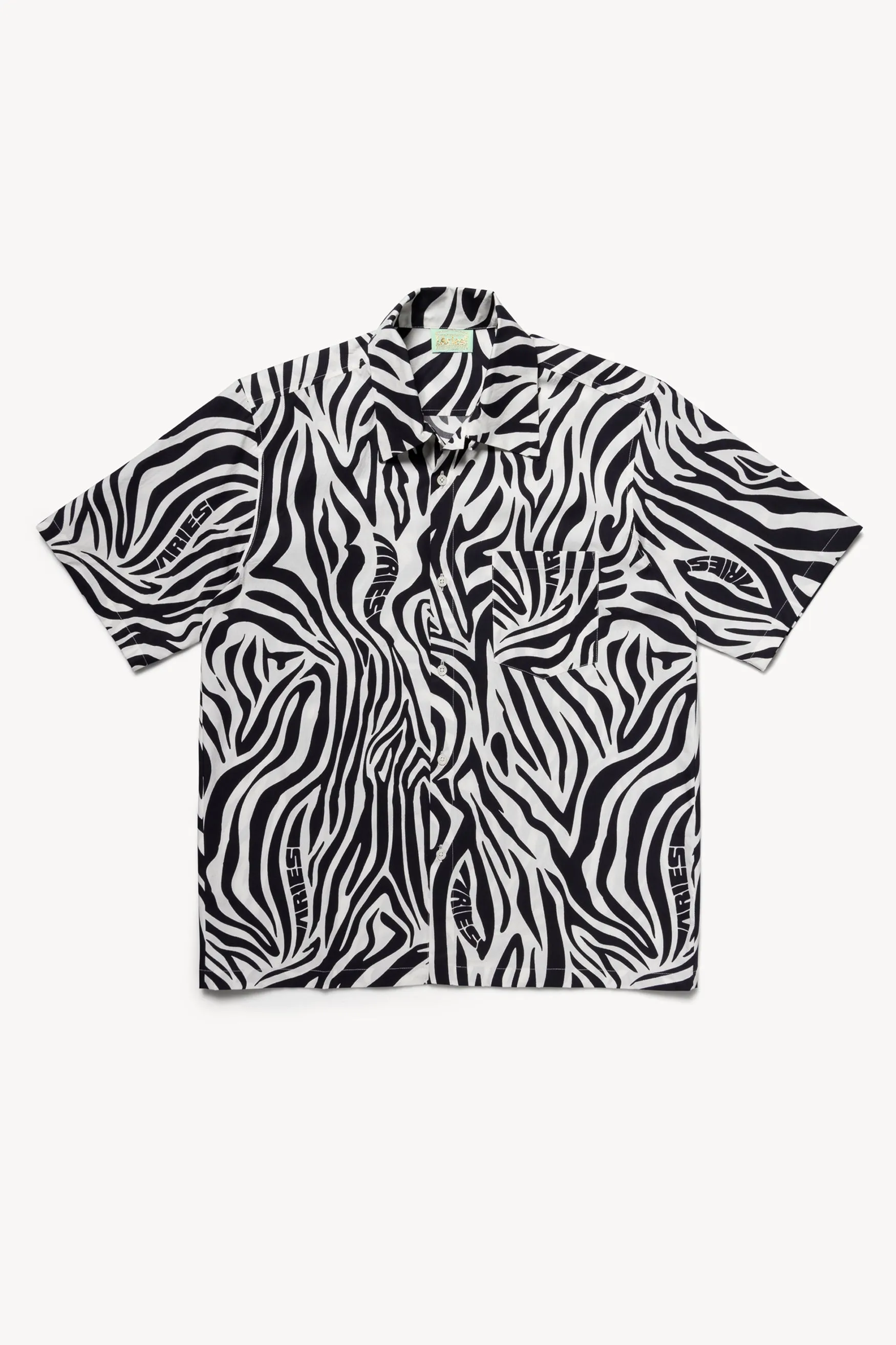 Zebra Print Hawaiian Shirt