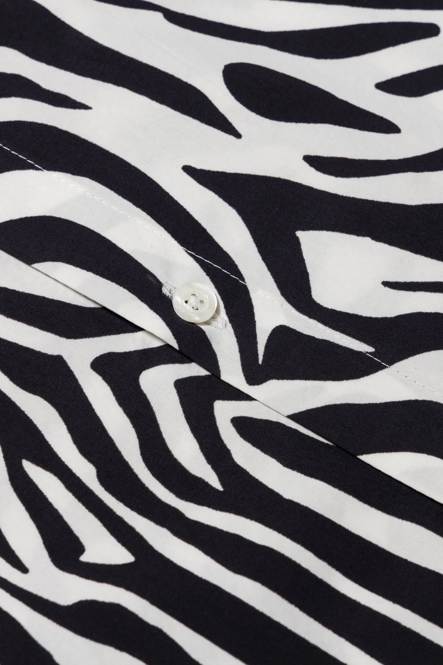 Zebra Print Hawaiian Shirt